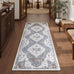 Vintage Runner Rug Non Slip for Hallway Bathroom Kitchen 3x10 ft, Ultra Soft Boho Carpet Runner with Low Pile Design Machine Washable Runner Rugs for Entryway Laundry Living Room (Black)