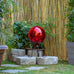 Alpine Corporation 10" Diameter Indoor Outdoor Glass Gazing Globe Yard Decor, Red