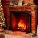 Fire Beauty Wrought Iron Fireplace Screen Magnetic Door Spark Guard Black