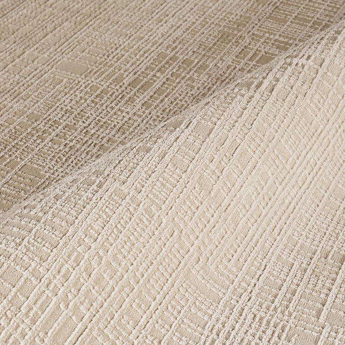 Abani Beige Area Rug - 4' x 6' - Living Room & Bedroom - Textured Stripe Weave Design - Indoor Use - Easy to Clean, Stain Resistant, Non-Shedding - Neutral Collection