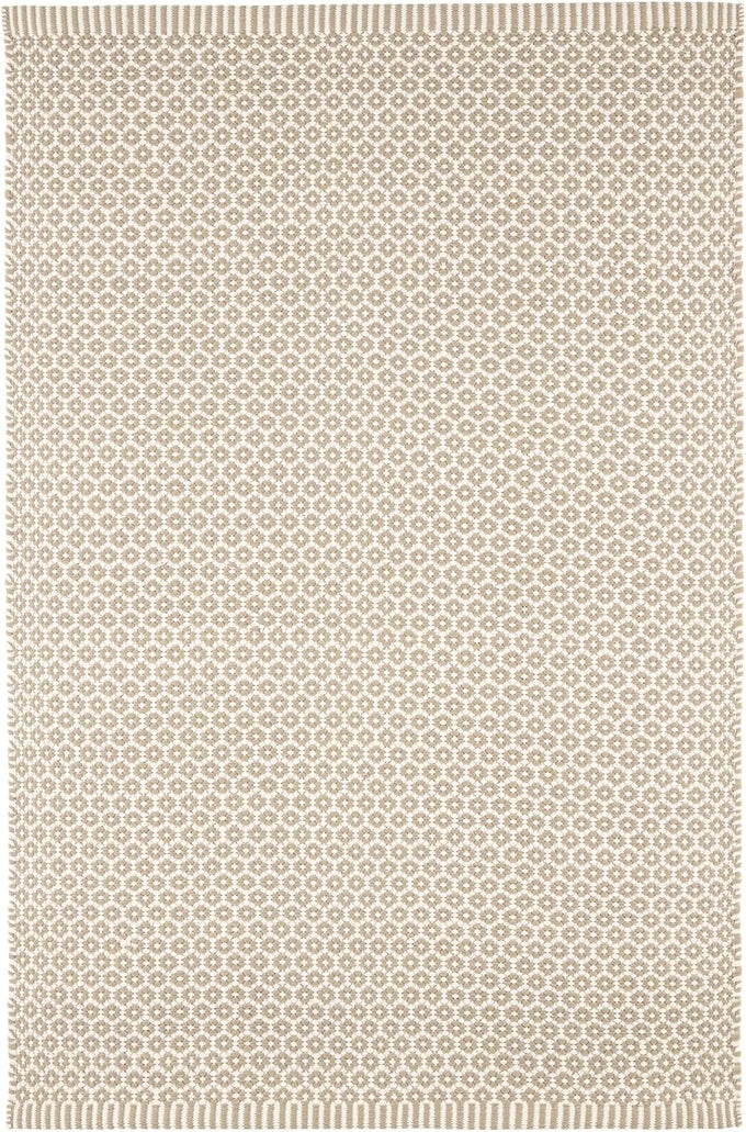 Dash & Albert Finn Khaki Geometric Handwoven Indoor/Outdoor Rug, 2'x3'