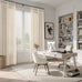 Guken Pinch Pleated Linen Curtains 98 Inches Long 2 Panels Set for Living Room Bedroom Natural Cream Farmhouse Modern Light Filtering Semi Sheer Pleat Drapes Back Tab Window Privacy Beige Ivory 40x98
