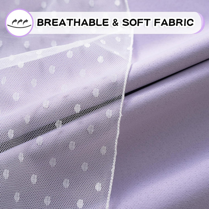 MYSKY HOME Lavender Curtains for Girls,Lilac Purple 52x90,2 Panels