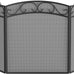 Fire Beauty 3 Panel Wrought Iron Fireplace Screen, Black Spark Guard