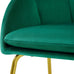 Yaheetech Flower Shape Vanity Chair with Petal Armrests, Green
