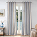 DriftAway Farmhouse Curtains for Living Room Vertical Striped Linen Curtains Semi Sheer Light Filtering Grommet Window Treatments, 120 Inches Long, 2 Panels, Jean Navy on Beige