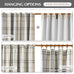 DriftAway 100% Blackout Plaid Linen Chenille Curtains 90 Inches Black