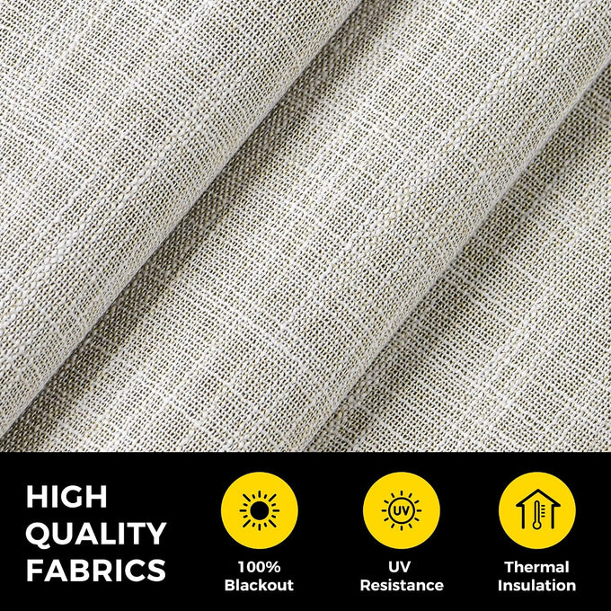 UNISHADES No Drill Cordless Roman Shades, 34×64 in, Room Darkening Beige