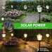 XMCOSY+ Solar Pathway Lights Outdoor 6 Pack, 2 Lighting Solar Garden Lights