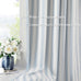 ZJDECOR Blue Striped Blackout Curtains 84 Inches Length,Back Tab Rod Pocket