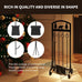 Fireplace Tools Set 5 Piece, 30.5 in Wrought Iron, Animal Print