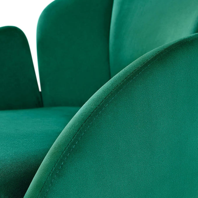 Yaheetech Flower Shape Vanity Chair with Petal Armrests, Green