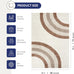 Abani Lisbon Collection Cream & Rust Area Rug, 4' x 6' – Geometric Design, Non-Shedding, Easy to Clean, Durable for Living Rooms, Bedrooms & Offices, Pet & Kid Friendly