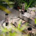 4Pack Solar Pathway Lights Outdoor, Landscape Lighting Dust to Dawn Solar Lights for Garden Decor, Metal Path Lights Solar Powered for Yard Lawn Patio Walkway Warm Yellow