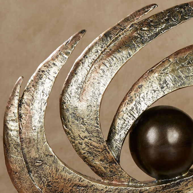 Touch of Class Earths Motion Table Sculpture, Aged Gold