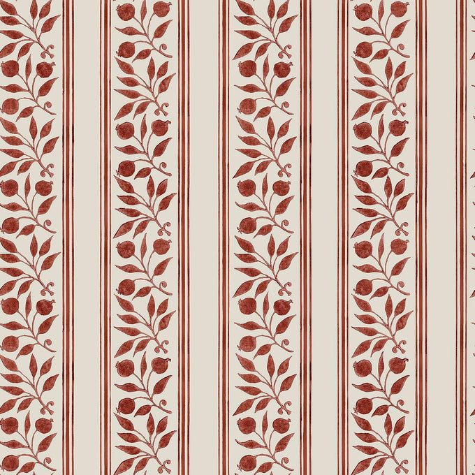 NuWallpaper x Morris & Co. Rosehip Stripe China Blue Peel and Stick Wallpaper, MCS6609