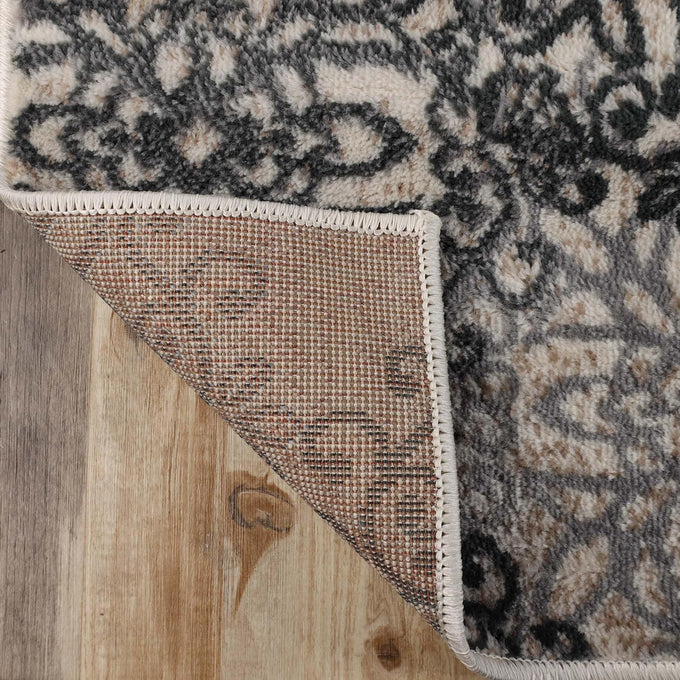 SUPERIOR Indoor Area Rug, Modern Floral Design, 5'x8', Beige-Brown