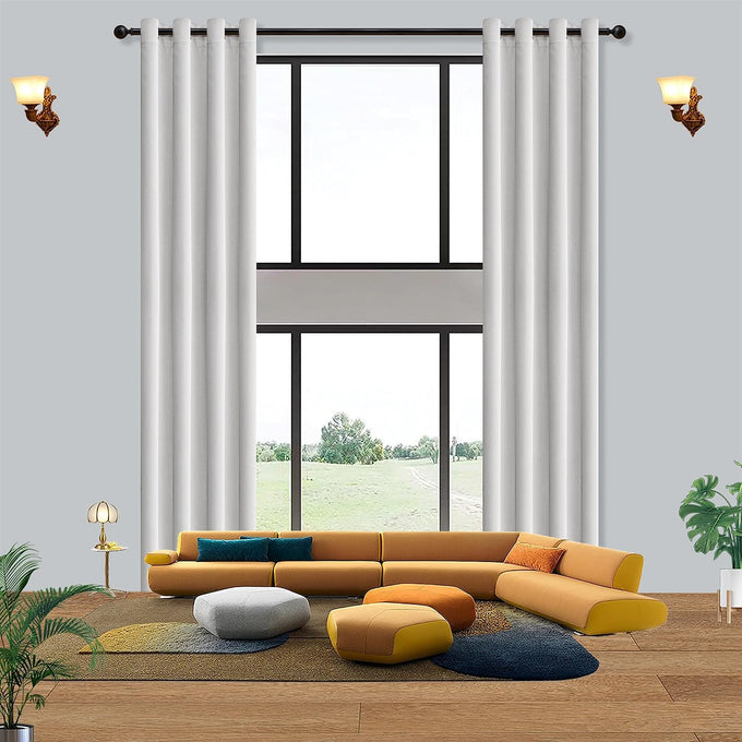 Qiseca Extra Long Curtains High Ceiling Drapes 20Ft for Living Room, Tall Windows Custom Made 2 Story Blackout Curtains for High Living Room Bedroom Loft Theater W52xL240 Inches Long 1 Panel, White