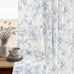 BILEEHOME Pleated Blue Curtains for Living Room Privacy Linen Drapes 40x90