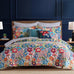 Levtex Home - Night Garden Quilt Set - King Quilt and Two King Shams - Bold Floral - Navy Red Pink Green Ochre White - Quilt (106x92in.) and Shams (20x36in.) - Reversible - Cotton
