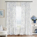 BILEEHOME Pleated Blue Curtains for Living Room Privacy Linen Drapes 40x90