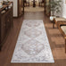 Vintage Runner Rug Non Slip for Hallway Bathroom Kitchen 3x10 ft, Ultra Soft Boho Carpet Runner with Low Pile Design Machine Washable Runner Rugs for Entryway Laundry Living Room (Black)