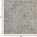 SAFAVIEH Cape Cod Collection Area Rug - 4' Square, Natural & Blue, Handmade Flat Weave Diamond Braided Jute & Denim, Ideal for High Traffic Areas in Living Room, Bedroom (CAP354A)