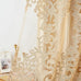 NAPEARL Luxury Jacquard Curtains and a Valance for Living Room, Dining Room Curtains & Drapes with Layer, Set of 2 Panels with Lining Satins (Gloden, W52 x L84)