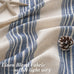 DriftAway Farmhouse Curtains for Living Room Vertical Striped Linen Curtains Semi Sheer Light Filtering Grommet Window Treatments, 120 Inches Long, 2 Panels, Jean Navy on Beige
