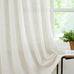 WEST LAKE 120 Inches Long Bailey Natural Pinch Pleated Semi Sheer Curtains