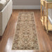 SUPERIOR Indoor Area Rug, Traditional Floral Scroll Décor,2'7"x8', Ivory