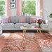 Superior Bristol Collection Area Rug, 8mm Pile Height with Jute Backing, Chic Geometric Damask Patchwork Design, Fashionable and Affordable Woven Rugs - 2'7" x 8' Runner, Beige & Brown