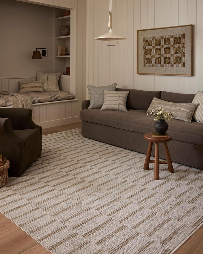 Loloi Amber Lewis Cali Collection CIL-01 Taupe/Natural 3'-6" x 5'-6", .25" Pile Height, Accent Rug