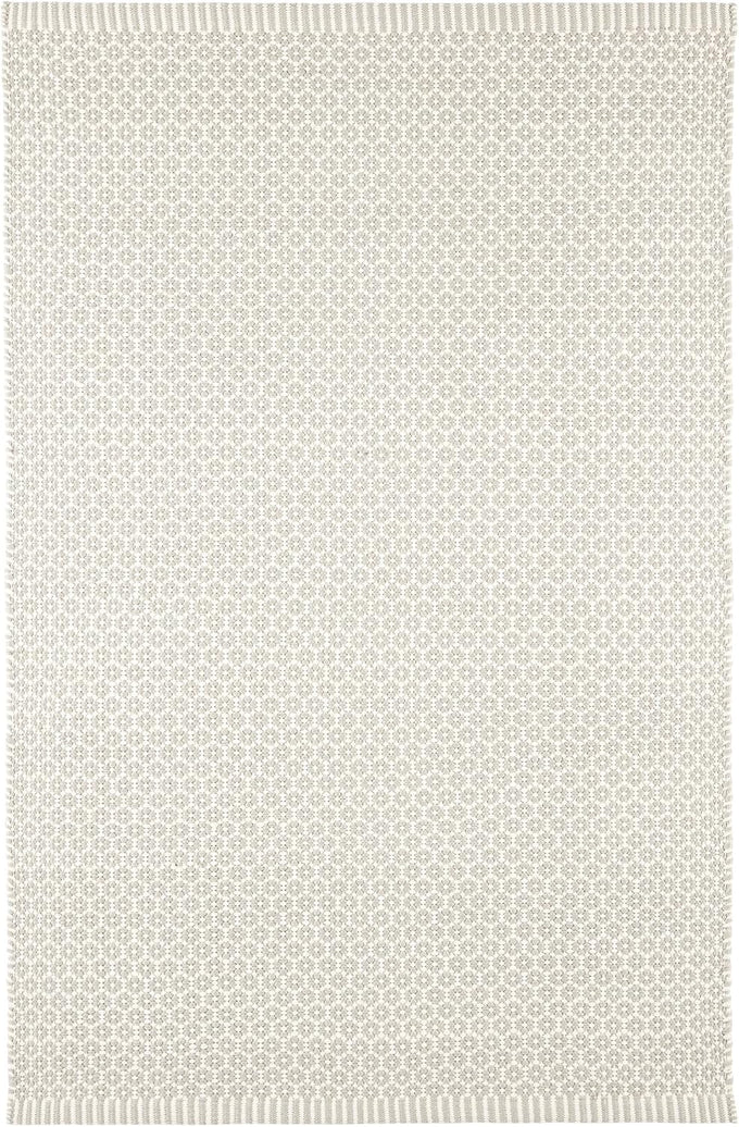 Dash & Albert Finn Khaki Geometric Handwoven Indoor/Outdoor Rug, 2'x3'
