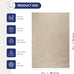 Abani Beige Area Rug - 4' x 6' - Living Room & Bedroom - Textured Stripe Weave Design - Indoor Use - Easy to Clean, Stain Resistant, Non-Shedding - Neutral Collection