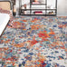 Superior Indoor Outdoor Area Rug, Perfect for Patio, Bedroom, Kitchen, Living Room, Entryway, Playroom, Nursery, Carpet Cover, Abstract Splatter Modern, Kalina Collection, 5' 2" x 7' 2", Cream