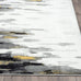 Abani Porto PRT140C Contemporary Grey and Yellow Abstract Area Rug 5'3"x7'6"