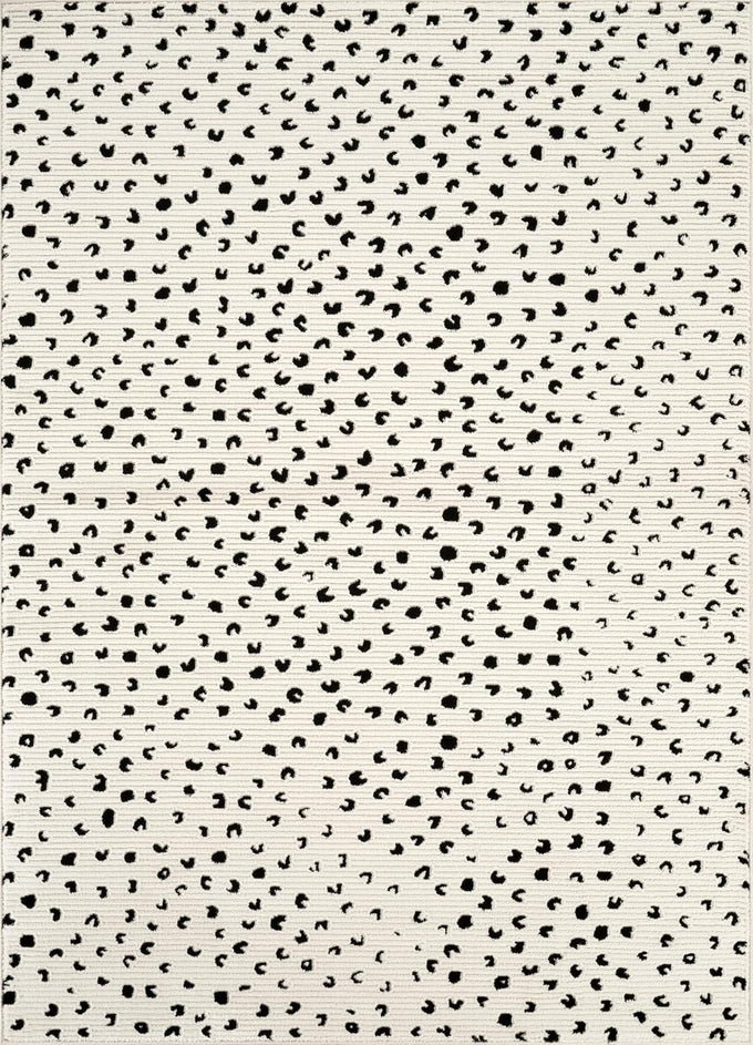 Abani Neutral Collection Cream Area Rug 4' x 6' for Living Room, Bedroom - Modern Design - Durable & Easy to Clean