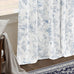 BILEEHOME Pleated Blue Curtains for Living Room Privacy Linen Drapes 40x90