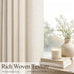 Hokibero Cream Grommet Linen Curtains 94 Inches Long for Living Room