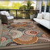 Superior Indoor Outdoor Area Rug, Perfect for Patio, Bedroom, Kitchen, Living Room, Entryway, Playroom, Nursery, Carpet Cover, Abstract Splatter Modern, Kalina Collection, 5' 2" x 7' 2", Cream