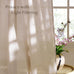NICETOWN Thick Linen Semi Sheer Light Filtering Curtains, Back Tab/Rod Pocket with Pleat Tape Privacy Added Window Treatments for Bedroom/Farmhouse, Angora, W52 x L95, 2 Panels