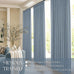 Jowels Blue Pleated Thick Linen Curtains 90 Inch Long for Living Room
