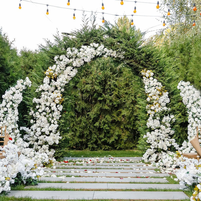 80 PCS White Hydrangea Artificial Flowers, Ivory Silk Full Flowers Heads with Stems for Wedding Centerpieces, Home, Garden, Baby Shower, Party Decoration
