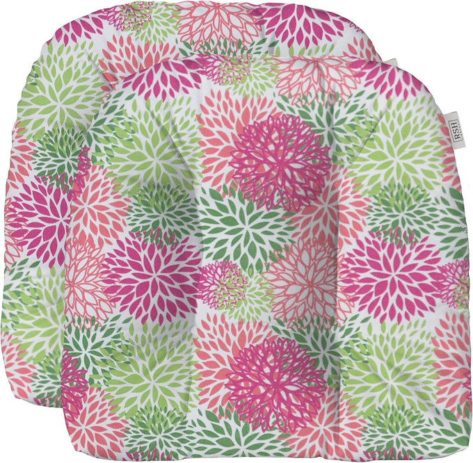 RSH DECOR Tufted U-Shape Wicker Set of 2, 19” x 19,” Outdoor Chair Cushions for Patio Furniture, Waterproof Patio Chair Cushions, Outdoor Seat Cushion, and Wicker Chairs, Crestwood Marine, Made in USA