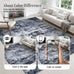 8x10 Area Rug Living Room: Modern Washable Indoor Carpet Black