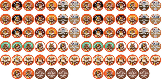 Perfect Samplers Strong High Caffeine Dark Roast Coffee Pods, 50 Count