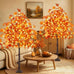 2 Pack 4FT 100 LED Lighted Maple Tree, Artificial Fall Tree Outdoor/Indoor
