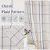 Cornflower Blue Plaid Pinch Pleated Semi Sheer Curtain, 40"Wx108"Lx2