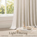 Hokibero Cream Grommet Linen Curtains 94 Inches Long for Living Room
